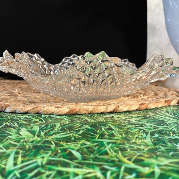Indiana Glass Clear Diamond-Cut Bowl Trinket Dish - Picture 5 of 13
